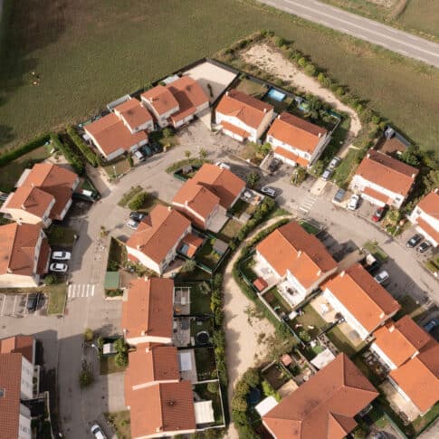 vue d'un drone ensemble immobilier