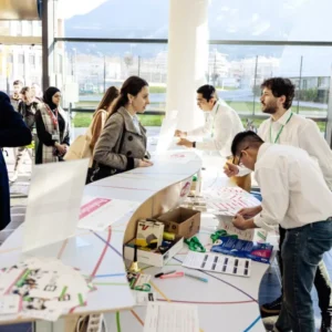 photo de l'accueil pendant un &eacute;v&egrave;nement professionnel en Is&egrave;re
