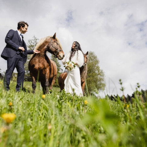 photo de mariage à Genève dans les alpages