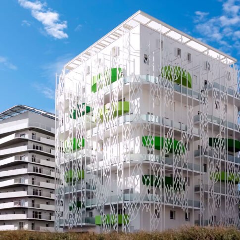 photo d'architecture du quartier de la graille pour grenoble habitat