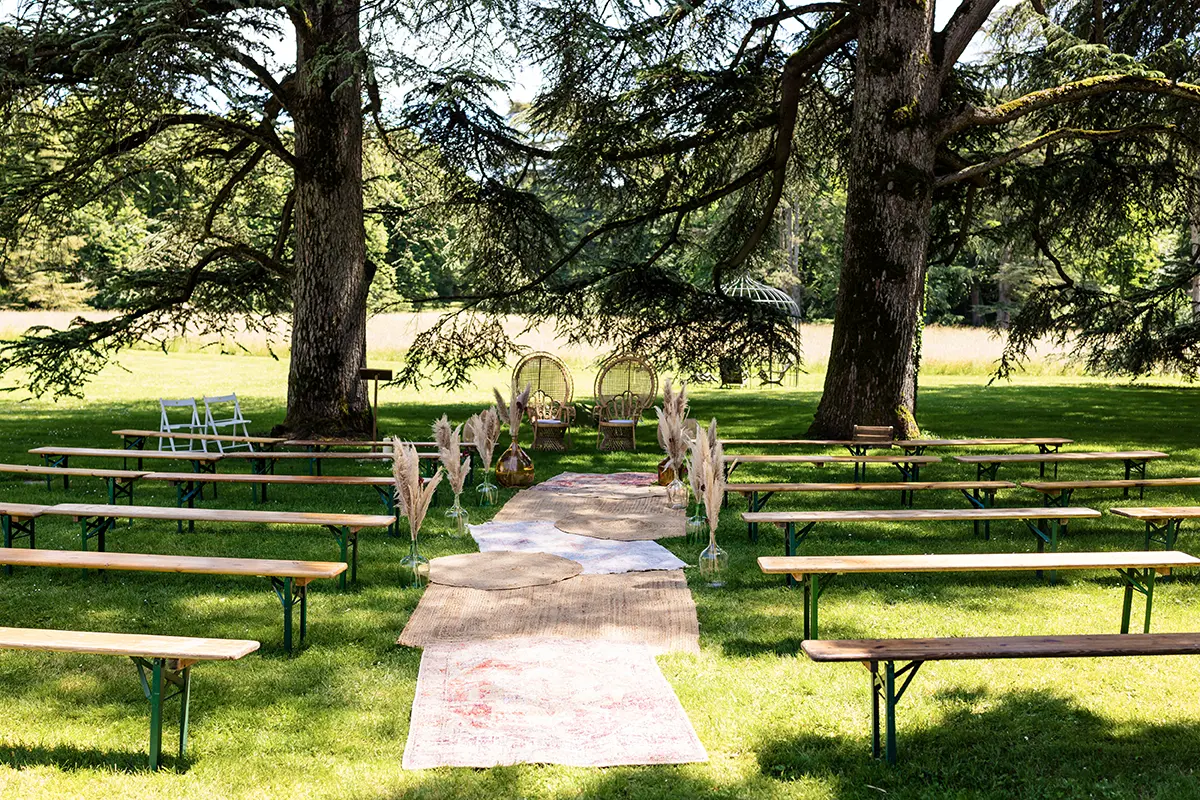 lieu de réception d'une cérémonie laïque au coeur du printemps en Isère