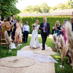 photo de l'entrée de la mariée, pour la crémone laïque