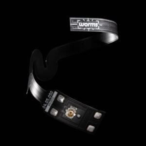 photo du capteur ultra mince de wormsensing r&eacute;alis&eacute;e en studio photo &agrave; Grenoble